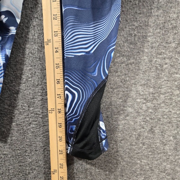 Nike Pro Dri-Fit Women's Capri Leggings Blue Swirl Size XS Activewear Workout - Picture 8 of 9